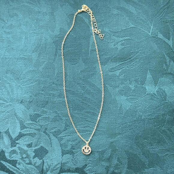 Smiley face necklace gold - Picture 1 of 2